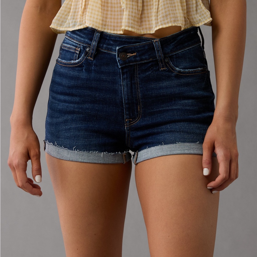 AE Super High Rise Denim Shorts